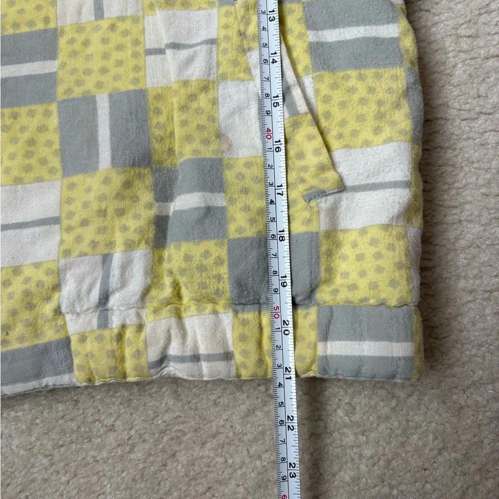 Vintage unbranded soft cozy terry knit bomber jacket with patchwork print, sz S - Picture 9 of 9